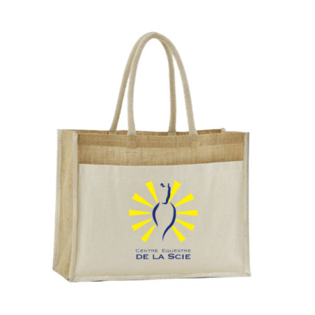 Grand sac shopping avec poche – centre équestre de la Scie