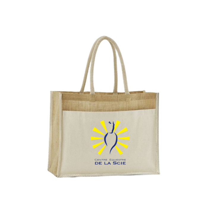 Grand sac shopping avec poche – centre équestre de la Scie
