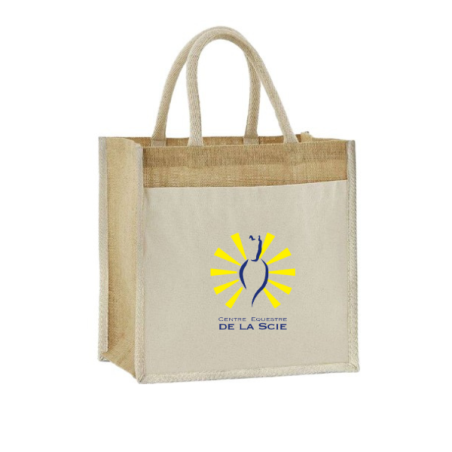 Petit sac shopping avec poche – centre équestre de la Scie