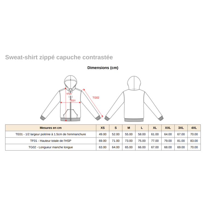 Sweat à capuche zippé – Ecuries de Livilliers