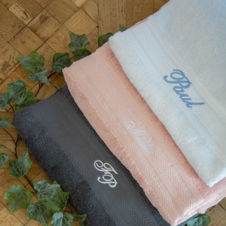 Maxi drap de bain brodée