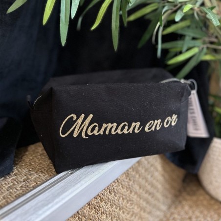 Trousse de toilette "Maman en or"