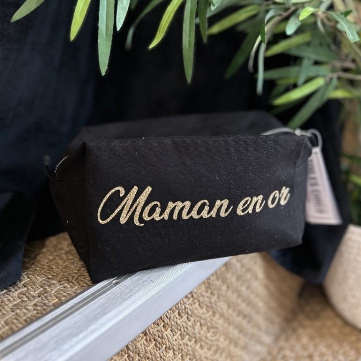 Trousse de toilette "Maman en or"