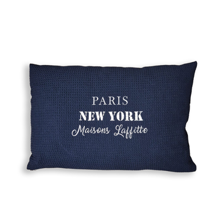 Coussin "PARIS, NEW YORK, MAISONS-LAFFITTE"
