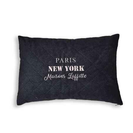 Coussin "PARIS, NEW YORK, MAISONS-LAFFITTE"